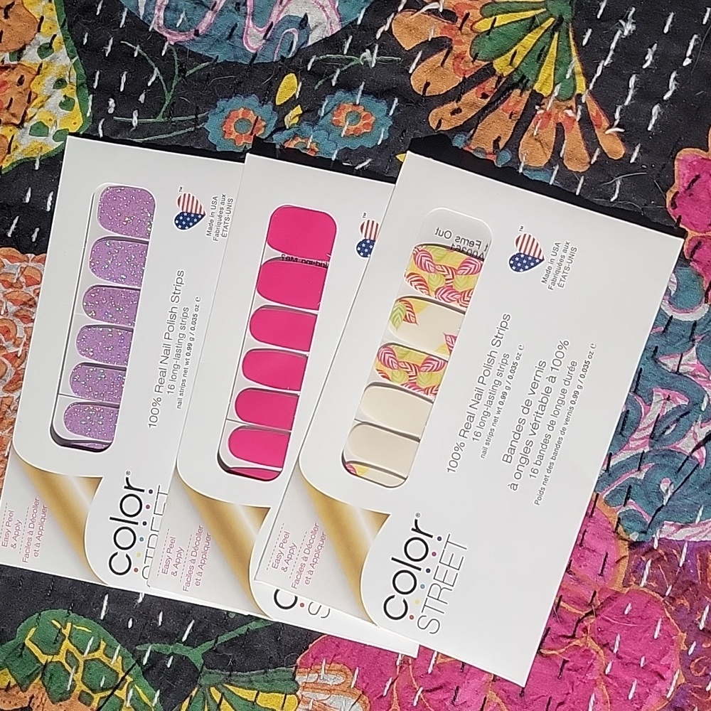Color Street nail polish strips 3 packs